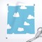 Clouds Soft Pastel Blue Illustration Pattern Nursery Sky Boy Custom Printed Fabric by Spoonflower Various Fabrics by the Yard or Fat Quarter